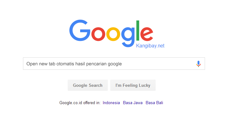 Settingan Open New Tab Otomatis Hasil Pencarian Google