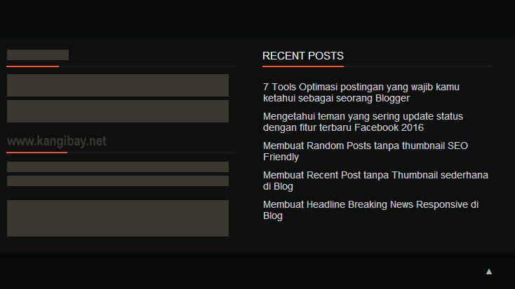 Membuat Recent Post tanpa Thumbnail sederhana di Blog