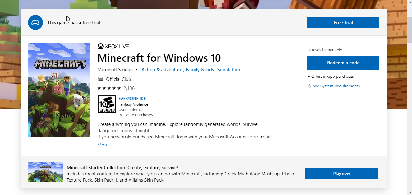 Berapa Ukuran Game Minecraft di Windows 10